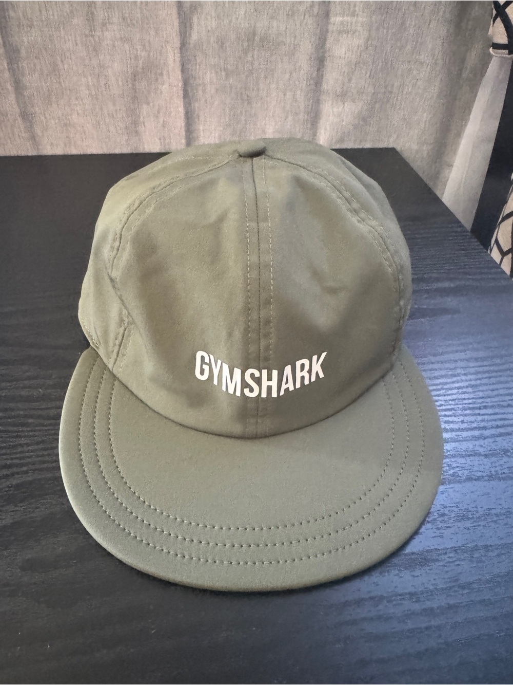 Gymshark Men's Olive Cap with White Logo